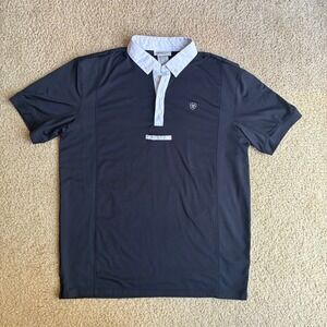 Ariat Pro Series Tek Polo Shirt Mens Medium Equestrian Performance Breathable